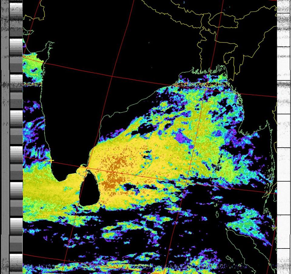 NOAA 15 india Sea surface temperature image